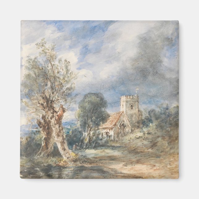 Stoke Poges Church (1834) John Constable Magnet (Framsidan)