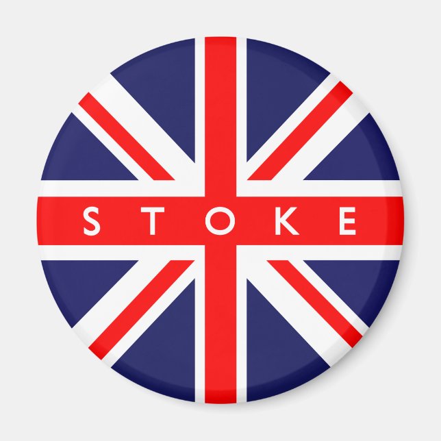 Stoke UK Flagga Magnet (Framsidan)