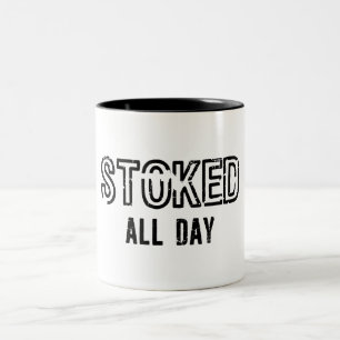 Stoked hela dagen Två-Tonad mugg