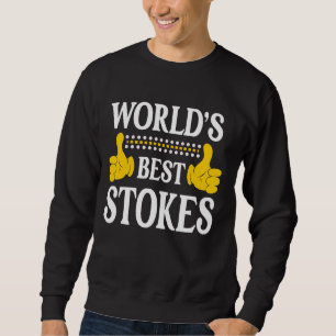Stokes Surname Team Family Efternamn World's Best Lång Ärmad Tröja
