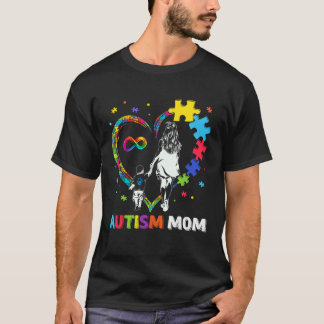 Stol Autism Mamma Autistisk Son Kärlek Hjärta Puss T Shirt