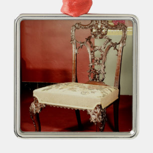 Stol chippendale- "direktör" design, c.1760 julgransprydnad metall