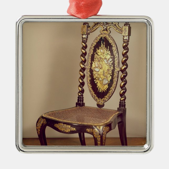 Stol mitt- 19th århundrade julgransprydnad metall (Framsidan)