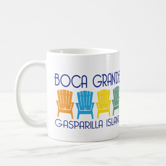 Stolar för Boca stora Gasparilla öFlorida strand Kaffemugg (Vänster)