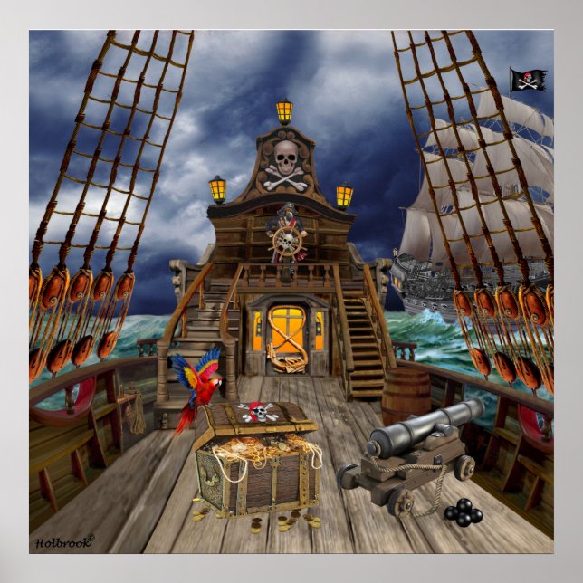 STÖLD PIRATSKATT POSTER (Framsidan)