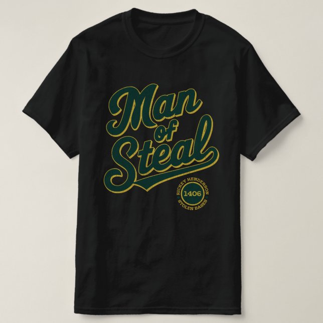 Stolen Base Record - Rickey Henderson T Shirt (Design framsida)