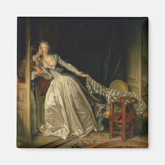 Stolen Kiss av Jean-Honore Fragonard Magnet (Framsidan)