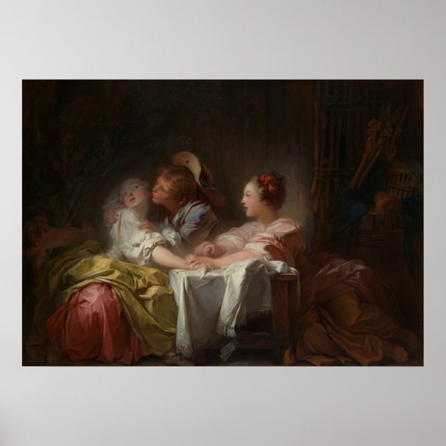 Stolen Kiss - Fragonard Romantic Scene Poster (Framsidan)