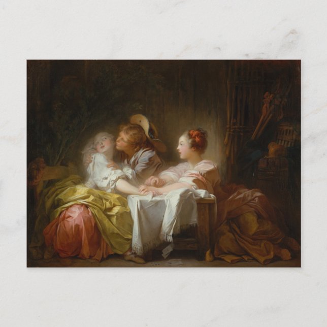 Stolen Kiss - Jean Honoré Fragonard Vykort (Framsida)