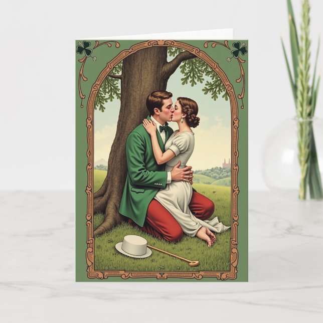 Stolen Kiss Romance Scene Card Kort (Framsida)