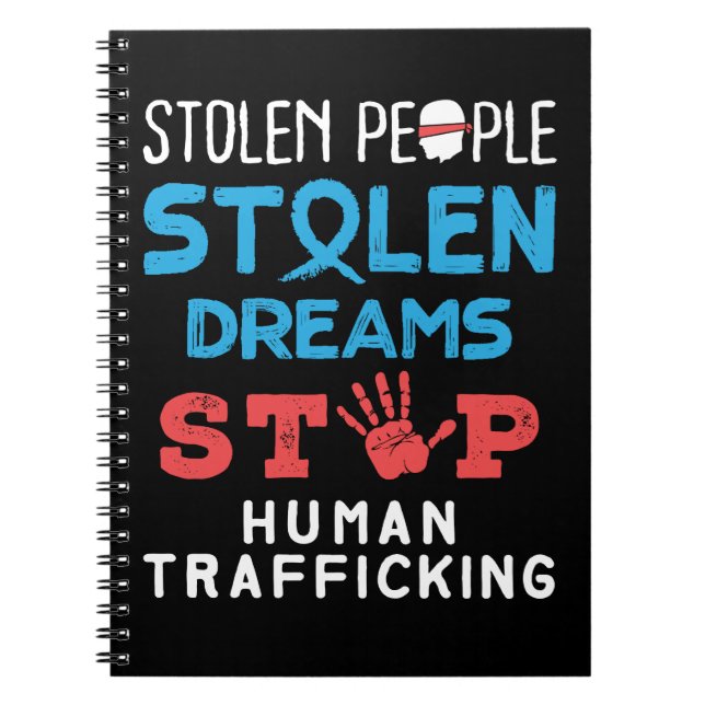 Stolen People Stolen Dreams stoppar människohandel Anteckningsbok (Framsidan)