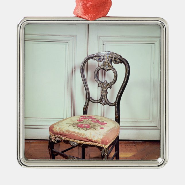 Stolen understöder väldestil julgransprydnad metall (Framsidan)