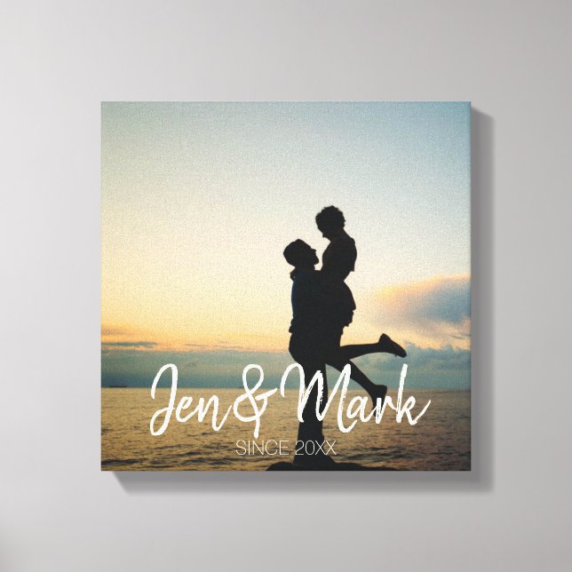 Stolenfoto. Typografi för namn och År. Canvastryck (Framsida)