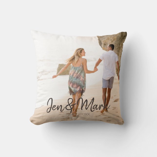 Stolenfoto. Typografi för Namn och År. Kudde (Framsida)