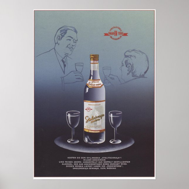 Stolichnaya Vodka Poster (Framsidan)