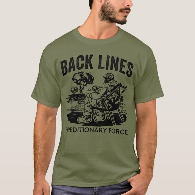 Stolkraft för reservkraft i Linjer T Shirt (Framsida)