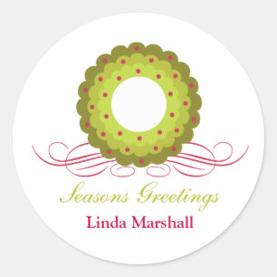 Stollig-andetag med Berries Helgdag Sticker Runt Klistermärke