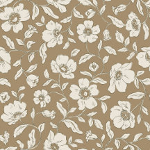Stollig Anemones Brown Wrapping Papper