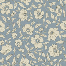 Stollig Anemones Dusty Blue Wrapping Papper