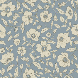 Stollig Anemones Dusty Blue Wrapping Papper Presentpapper