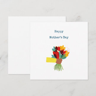 Stollig Blommigt Bouquet Mor's Day Card Kort
