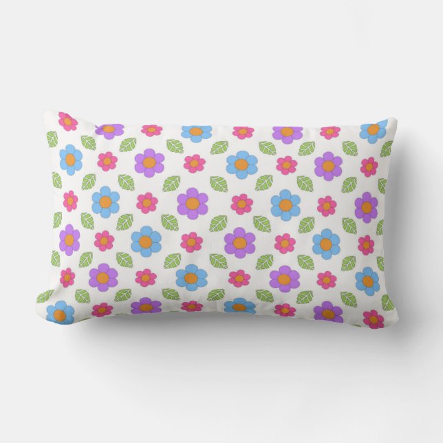Stollig Blommigt Pillow Lumbarkudde (Framsida)