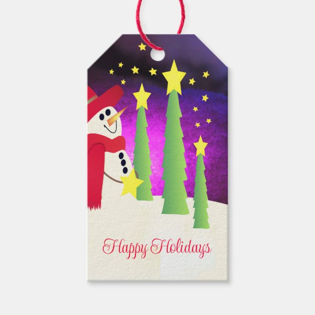 Stollig Bright och färgstark Presentetikett (Framsidan)