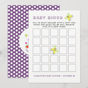 Stollig Bunny Rabbit Baby Shower Bingo Game Inbjudningar