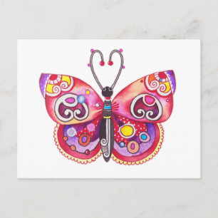 Stollig Butterfly-vykort Vykort