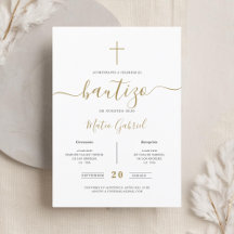 Stollig Calligraphy Invación De Bautizo Guld