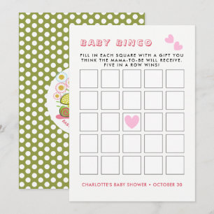 Stollig Fairy-tale Garden Baby Shower Bingo Game Inbjudningar