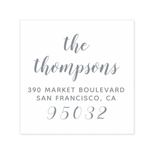 Stollig Family Namn Anpassningsbar Returadress Självfärgande Stämpel (Design)