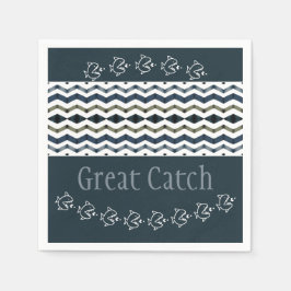 Stollig fiskdesigner Papper Pappersservett