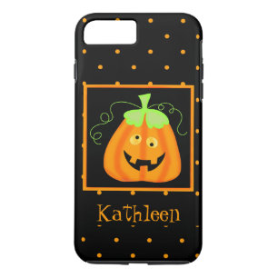Stollig Halloween Pumpkin Black Namn Personlig