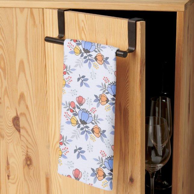 Stollig Hand plockade Flowers Kitchen Towel Kökshandduk (Thirds Fold)