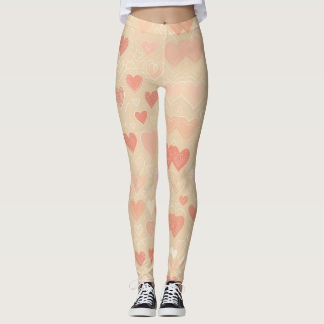 Stollig Hearts in Pastel Leggings (Framsida)
