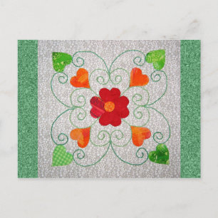 Stollig Hearts Quilt - block nr 2 Vykort