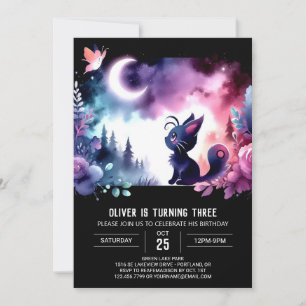 Stollig Little Cat Birthday Inbjudningar