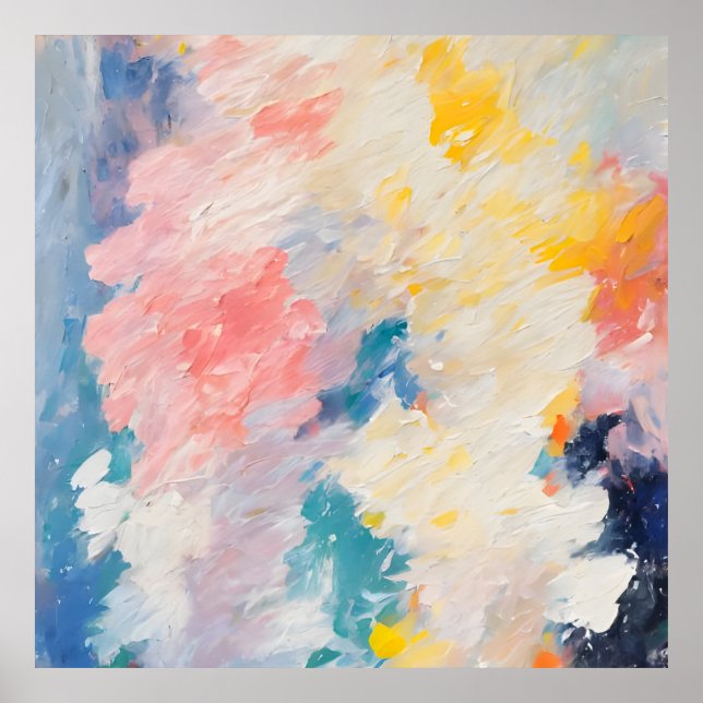 Stollig Pastel Hues Dream Mönster Poster (Framsidan)