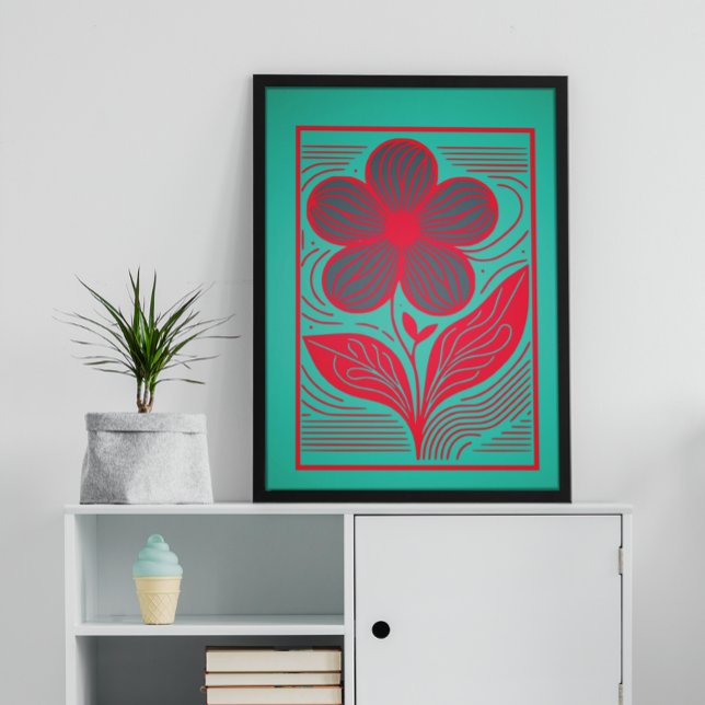 Stollig: Retro-Blommigten Poster (Skapare uppladdad)