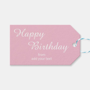 Stollig Ro - Rosa Birthday Gift-Märkre Presentetikett