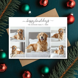Stollig Script Lycklig Howlidays Hund 5 Photo Coll Julkort