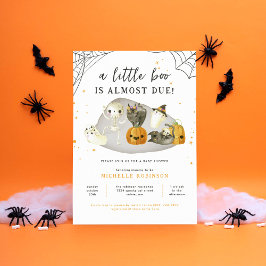Stollig talade en liten Boo Halloween-babyskor Inbjudningar