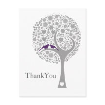 stollig träd lila LV-fåglar mod bröllop Tack