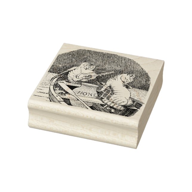 Stollig Uggla och Pussycat-serenat i Boat Stämpel (Stämpel)