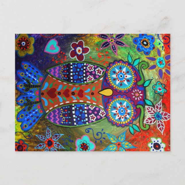 stollig uggla vykort (Framsida)