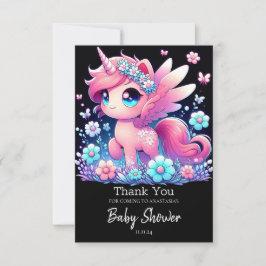 Stollig Unicorn Baby Shower Tack Kort