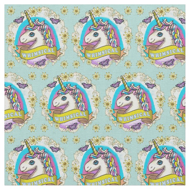 Stollig Unicorn Fabric Tyg (Närbild)
