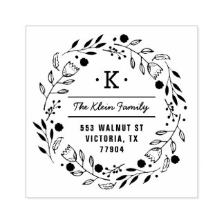 Stollig, utandningsmonogram Adress Frimärke Stämpel