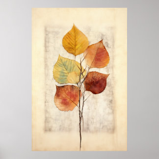 Stollig: Vibrant Birch Löv Poster